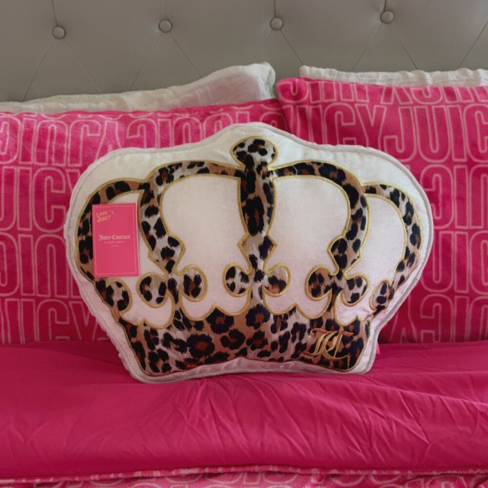 Juicy Couture crown pillow